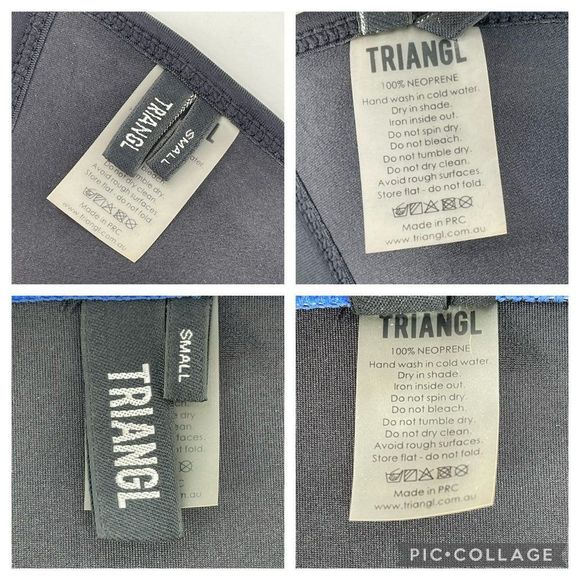 Triangl Ollie Penny Wanderlust Mesh Overlay Neoprene Bikini Blue Black Small - Picture 10 of 10